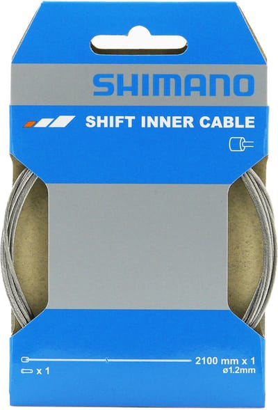 Shimano Y60098070 - Versnellingskabel - 1,2x2100 mm - Geschikt voor MTB en Trekking - Aluminium Eindkap