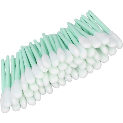 Kit de 50 tampons de nettoyage ronds en mousse PP, antistatiques, pour objectif d'imprimante et appareil photo white