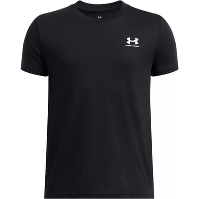 Under Armour UA B SPORTSTYLE LC SS Unisex Sportshirt - Zwart - Wit