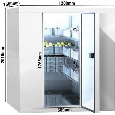 GGM Gastro Tiefkühlzelle - 1200x1500mm - 2,2m³ - inkl. Lamellen Wit