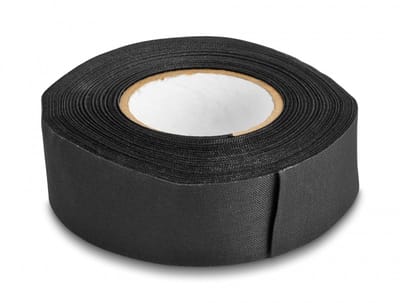 Stoffen tape 25 m x 25 mm Tearable Zelfklevend zwart