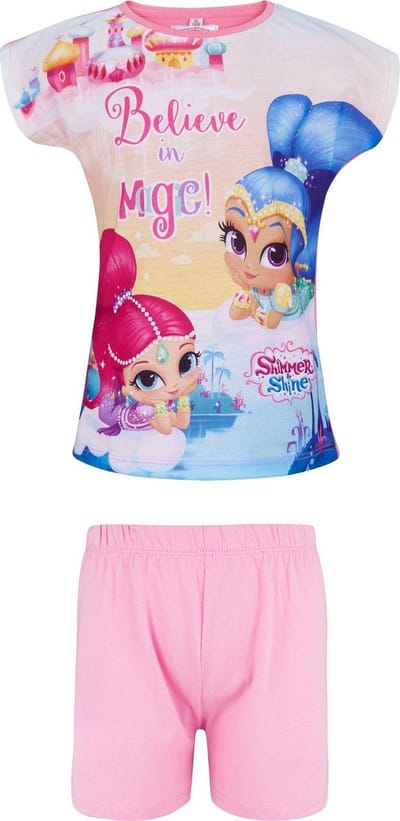 Shimmer-and-Shine Pyjama met korte mouw - roze - Maat 92
