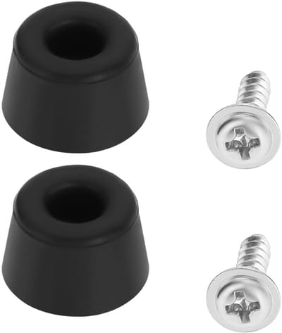 Dailygoods- Rubber Voet - 2x Rubberen Bump Stop - Hoogte 9,5mm - Diameter Basis 15,5mm - Compatibel met Thetford Kookplaat - Duurzaam Rubber