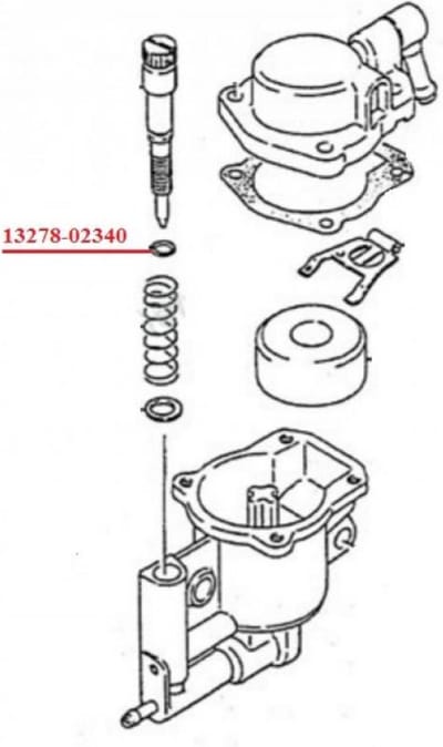 o-ring carburateur voor suzuki 125 tf motor 1998 tot 2005 13278-02340 nieuw