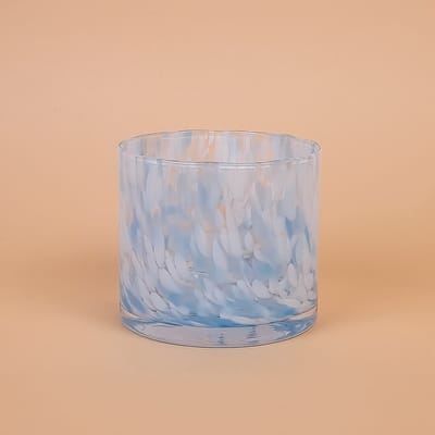 Fidrio - Vaas/Pot - Blue Confetti - H12 cm, D14cm