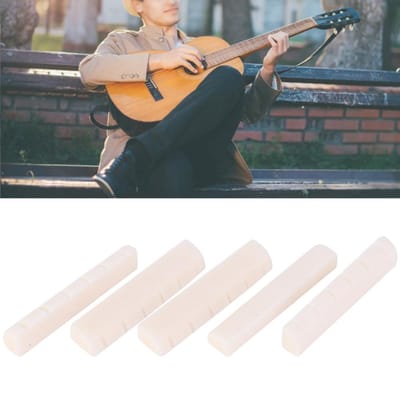 5 Stuks Akoestische Houten Gitaar Topkam Ivoorwit Koeienbot Muziekinstrument Accessoires black