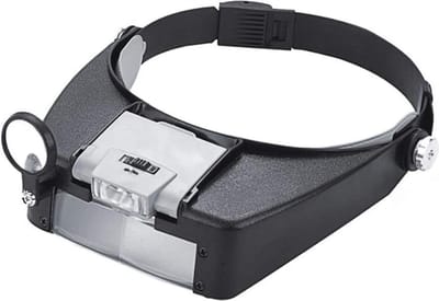 Bolture Loepbril met Led Verlichting - Vergrootglas Bril - Juweliersloep - Hoofdloep - 1.5X, 8.0X