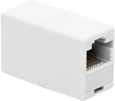 5x RJ45 Koppelstuk Cat5 – 8P8C Socket-naar-Socket – Rechte Netwerkverbinding – Vergulde Contacten – Wit - 5 Stuks [05266]