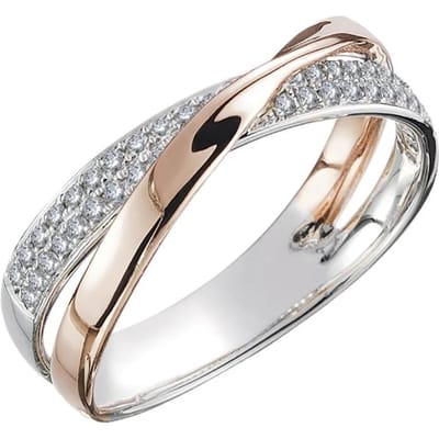 Klassieke Damesring 925 Sterling Zilver Tweekleurig X-vorm Kruisringen Voor Vrouwen Oneindig Schitterende Zirkoon Trouwringen Anillos 11 white