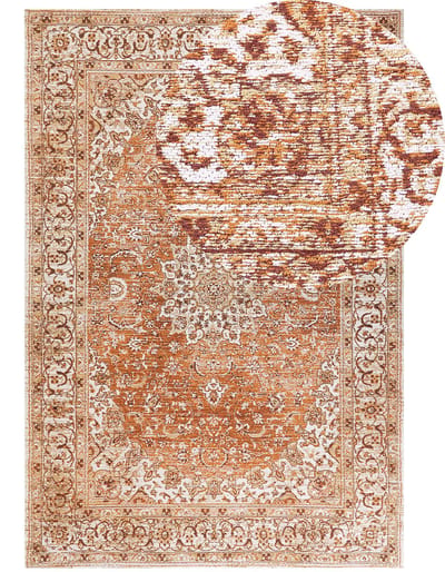 HAYA - Laagpolig vloerkleed - Oranje - 160 x 230 cm - Katoen