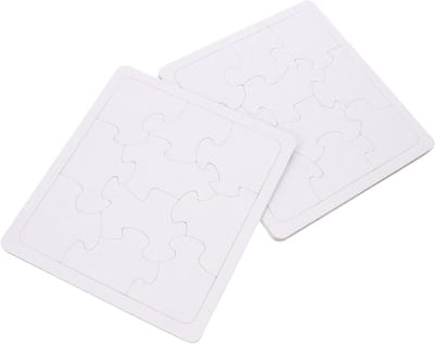 Lege Tekenpuzzels - DIY Puzzelstukken - Creatief Knutselen - Groot Leeg Bord - 18.70X16.70CM - Wit