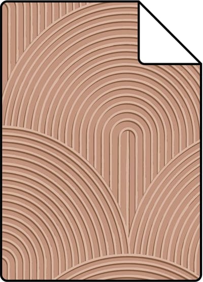 Proefstaal ESTAhome behang 3D-motief terracotta roze - 26.5 x 21 cm - 131104-S