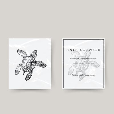 Tijdelijke tattoo sierlijke schildpad | Neptattoo volwassenen | Tijdelijke tattoo voor volwassenen | Temporary tattoo | Plaktattoos voor volwassenen | Neptattoos | Probeer zorgeloos een tattoo | tattforaweek
