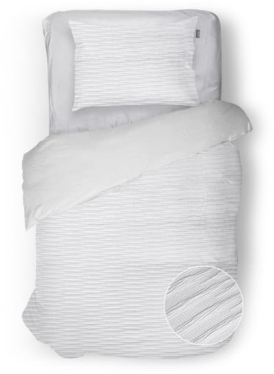 Eleganzzz Dekbedovertrek Serenity Flow - Pure White - Dekbedovertrek 140x200/220cm - Micropercal - Eenpersoons - Dekbedovertrekken - Effen Dekbedovertrek