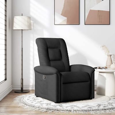 vidaXL - Fauteuil - verstelbaar - stof - zwart