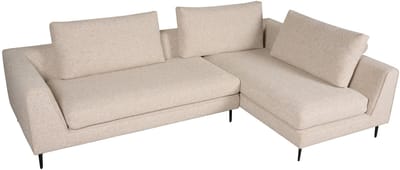 Hoekbank Source - Stof - Beige - 281 x 87 x 179 cm (BxHxD)