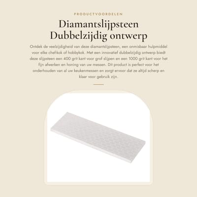 Dailygoods- Diamantslijpsteen Dubbelzijdig - Slijpsteen 400/1000 Grit - Slijpgereedschap Keuken - Geschikt voor Messen - Hoogwaardig Materiaal - Veelzijdig Gebruik