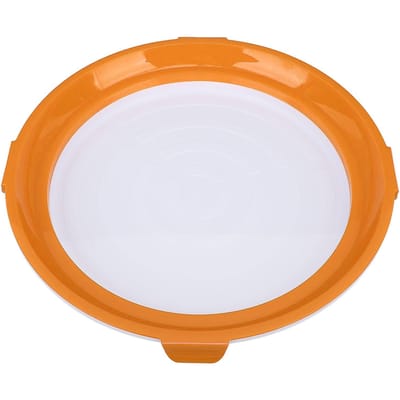 Voedselbewaarbakje Multifunctioneel Ronde Vorm Herbruikbaar Vacuümverpakking Stapelbaar Voedselopbergbakje L(for 6.5-9kg) oranje