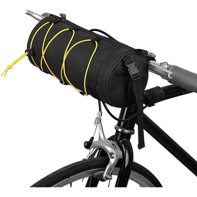 Sac de guidon de vélo multifonctionnel, sac avant de vélo de montagne, sac de cadre de vélo, sac à bandoulière de cyclisme jaune