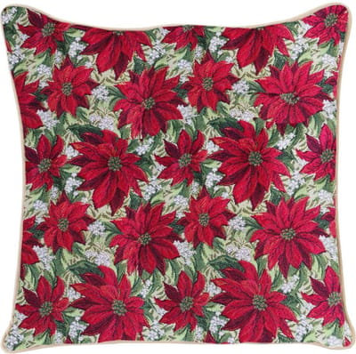 Signare - Kussenhoes - Xmass - Poinsettias - Kerstster - Kerst - 45 cm