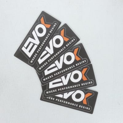 Autocollant stickers EVOK 129x55mm pour moto Neuf