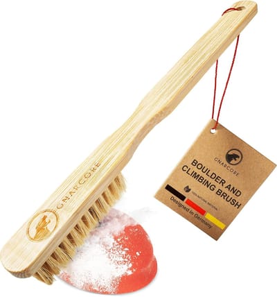 Klimset met Zak - Boulder Set - Verbeter Grip - Duurzaam Bamboe Materiaal - 18x18x2.5cm - Zwart Bruin