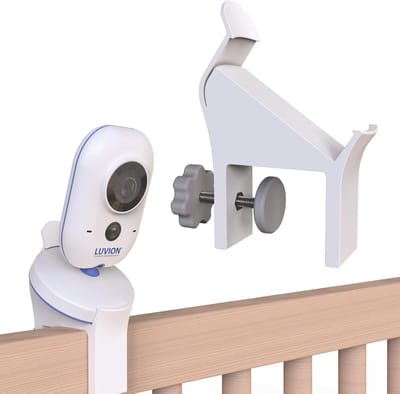Babyfoonhouder - Bedrandhouder - Baby in de gaten - Universele bedrandklem - 15-42 mm breed - Wit