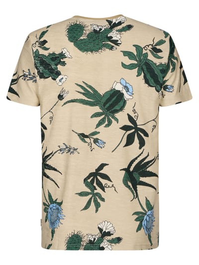 Petrol Industries - Heren T-shirt met all-over print Carbón - Oranje - Maat S
