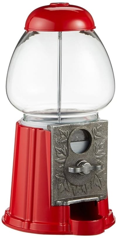 Tri D'aix Kauwgomballen automaat - van metaal en glas - 23 cm
