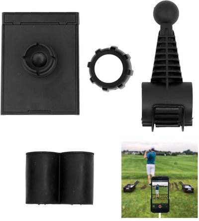 Dailygoods- Telefoonhouder Universeel - 360° Rotatie - Verstelbaar - Telefoonhouder Golf - Telefoonhouder Fiets - Geschikt voor Golfkarren - Smartphonehouder