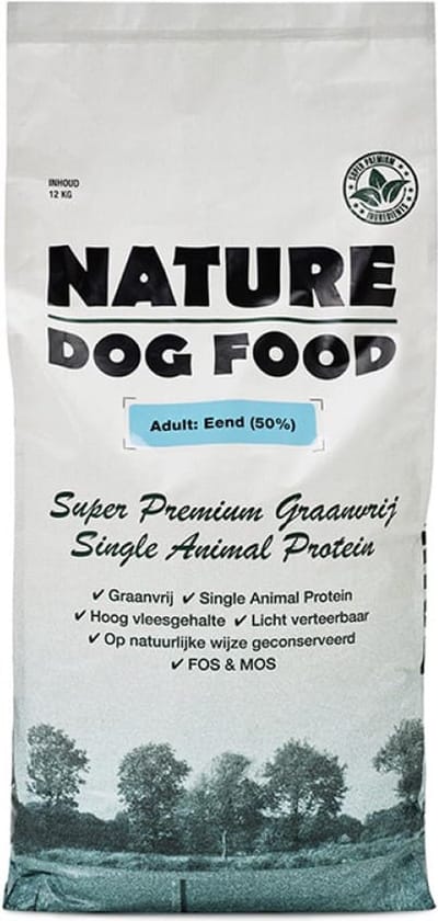 Nature Dog Food - Hypoallergeen hondenvoer Adult Graanvrij Eend & Sinaasappel - 12 kg