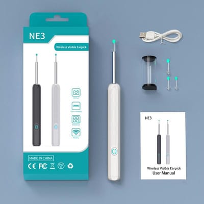 USB Oplaadbare Visuele Oorsteker Met Licht Waterdicht Wasbaar Voor Kinderen En Volwassenen Veilig Oorschoonmaakgereedschap