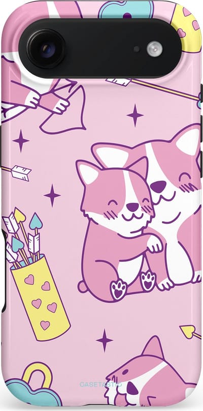 Casetastic hoesje geschikt voor Apple iPhone Air - MagSafe - Dubbellaagse bescherming - Cupi Cori - Fashion Case - Lichtroze Lila Wit