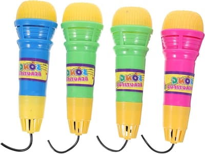 Speelgoed Microfoon - Echo Microfoon - Rollenspellen Kinderen - Cartoon Stijl - 15 cm Lengte - Willekeurige Kleuren
