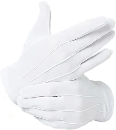 Witte Katoenen Handschoenen voor Mannen en Vrouwen - Zachte en Lichtgewicht Inspectiehandschoenen voor Parades, Muntverzameling en Sieraden