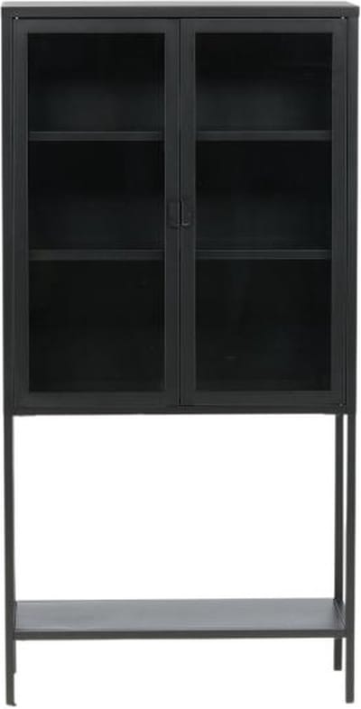 Svea - Zivo vitrinekast - 75 x 150 cm - zwart