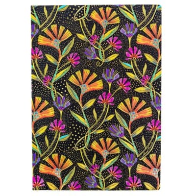 Paperblanks cahier, wild flowers, softcover flexi, formaat midi 12 x 17,5 cm, gelinieerd