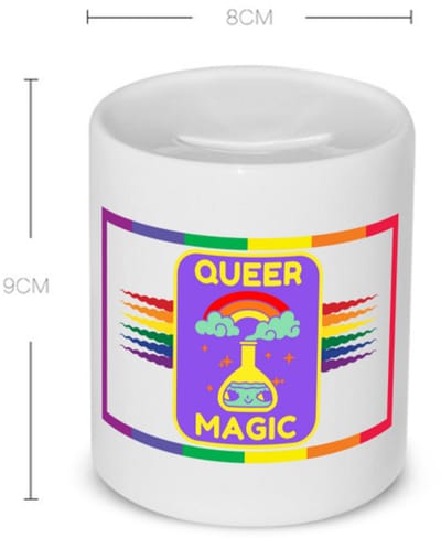 Akyol - lgbtq cadeau - Spaarpot - Lgbt - queer - lgbtq cadeau - met opdruk - lgbt - pride month - lgbtq vlag - gay pride - met tekst - opdruk - leuke pride spullen - verjaardag - cadeau - gift - 350 ML inhoud