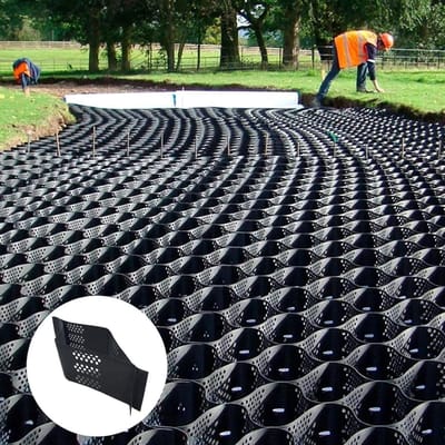 Tuingrind stabilisator - Bodemrooster - Opritten aanleggen - Zwaar belastbaar - 5 cm dik - Zwart
