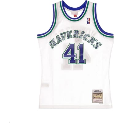 Basketbaltanktop voor heren Nba Swingman Jersey Hardwood Classics No 41 Dirk Nowitzki 1998-99 Dalmav Home Originele teamkleuren