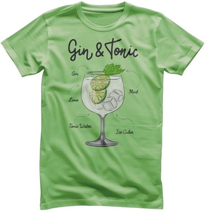 Hybris Gin & T-onic Ingredients T-shirt HY-1-BC018