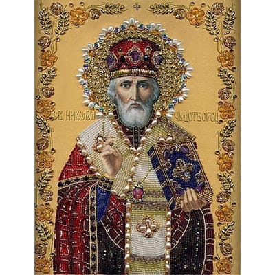 Diamant 5D bricolage diamant peinture broderie point de croix sainte foi peinture décor 20X30CM beige