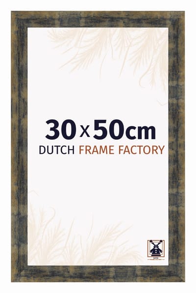 Fotolijst 30x50 cm - MDF - Blauw Goud Gemeleerd - Praag