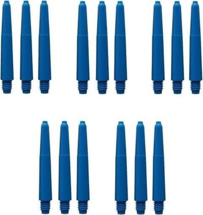 Darts Set dartshafts - 5 sets (15 stuks) - Short - blauw - dartshafts - dart shafts