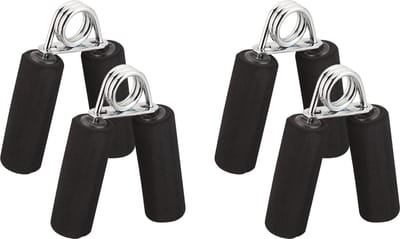 4x knijphalter - handknijper - handtraining - handtrainer - 40 kg - zwart