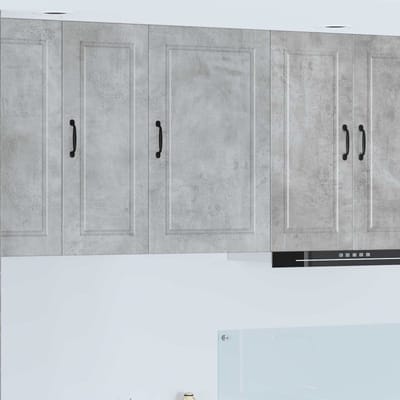 vidaXL - Wandkast - PORTO - Beton - Grijs - 50 - x - 31 - x - 80 - cm - Bewerkt - hout