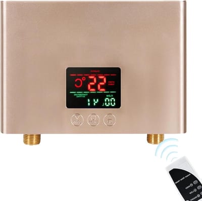 Doorstroomverwarmer - Kleine Boiler - Direct Warm Water - Digitaal Display - 3000W - Goud