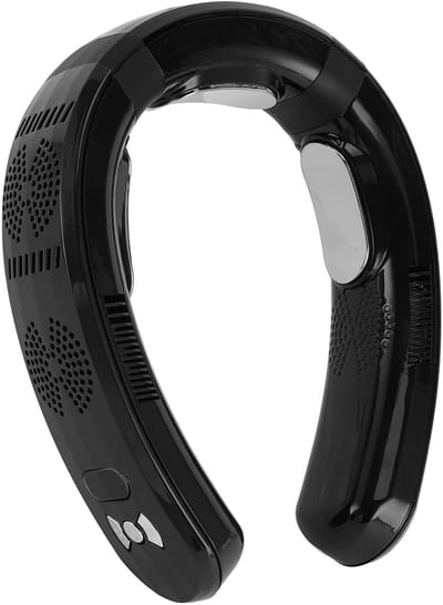 Allecto - Nekairconditioner - Draagbare Nekventilator - Koel en verwarmbaar - Zwart - USB-ventilator - Handfree en oplaadbaar - Geschikt voor warm ...