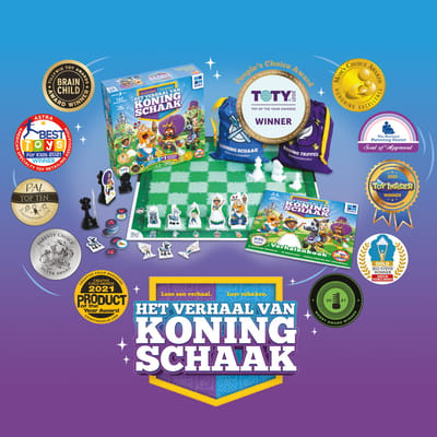 Megableu Het Verhaal van Koning Schaak - Educatief Bordspel voor Kinderen - Leer Schaken op een Leuke Manier - Schaakspel Vanaf 3 Jaar - Winnaar Speelgoed van het Jaar 2022