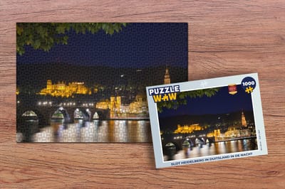 Puzzel Heidelberg - Nacht - Verlichting - Legpuzzel - Puzzel 1000 stukjes volwassenen